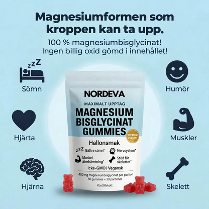Nordeva magnesiumbisglycinat-gummies