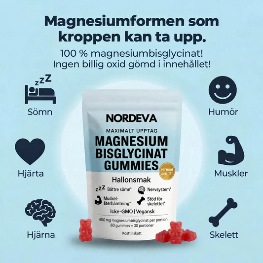 Nordeva Magnesiumbisglysinaatti-kumivitamiinit