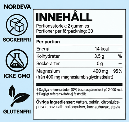 Nordeva magnesiumbisglycinat-gummies